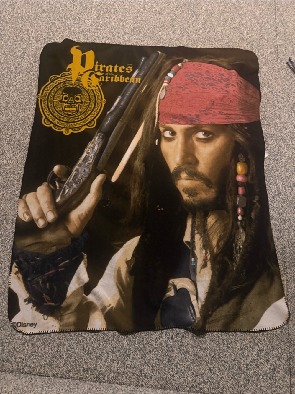 Captain Jack Sparrow Pirates of the Caribbean Dead Man's Chest Throw Johnny Depp